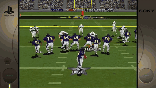 Jason Ferguson sacks Tony Banks for an 11-yard loss