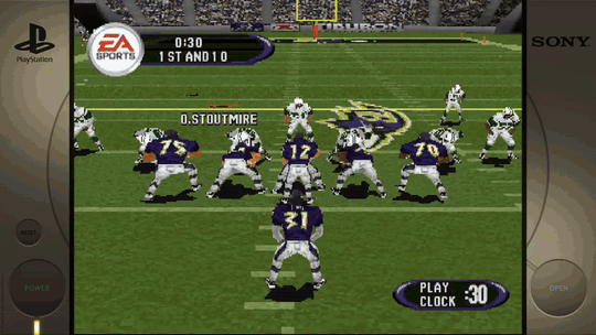 Tony Banks connects with Jermaine Lewis for a 58-yard touchdown
