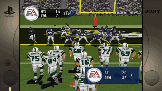 Curtis Martin scores on a one-yard touchdown run